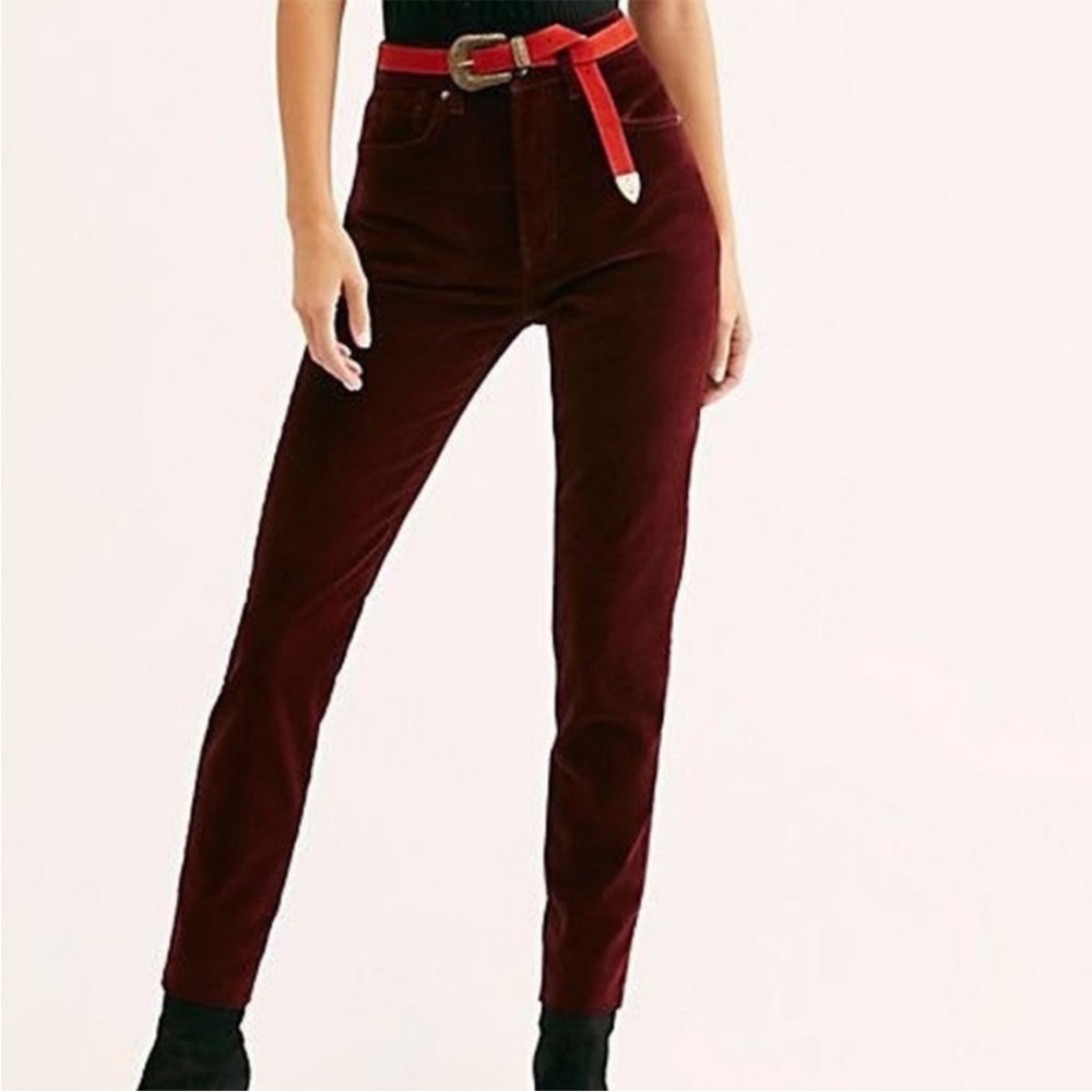 Free People We The Free burgundy skinny jeans